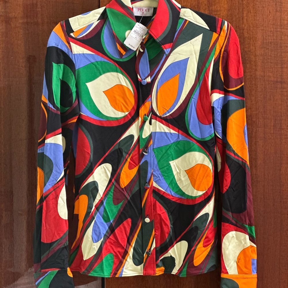 Emilio Pucci Multicolor Abstract Blouse